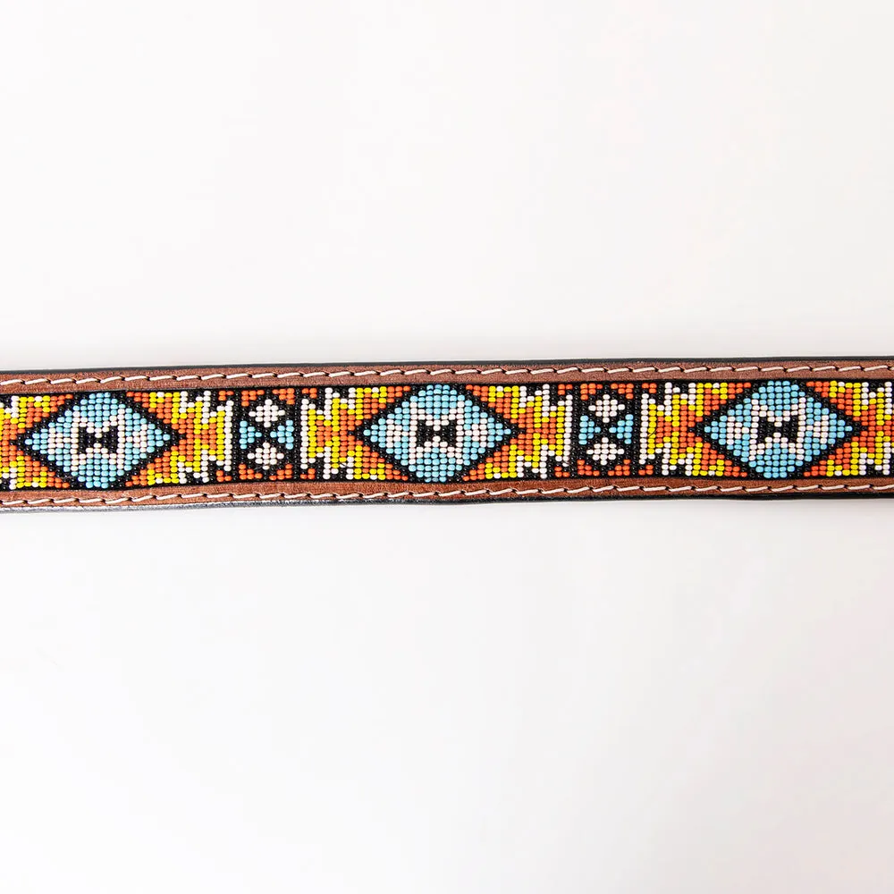 HILASON Western Genuine Leather Belt for Men Women Cowboy Cowgirl Handmade Unisex Full Grain Heavy Duty Tooled Beaded Belt