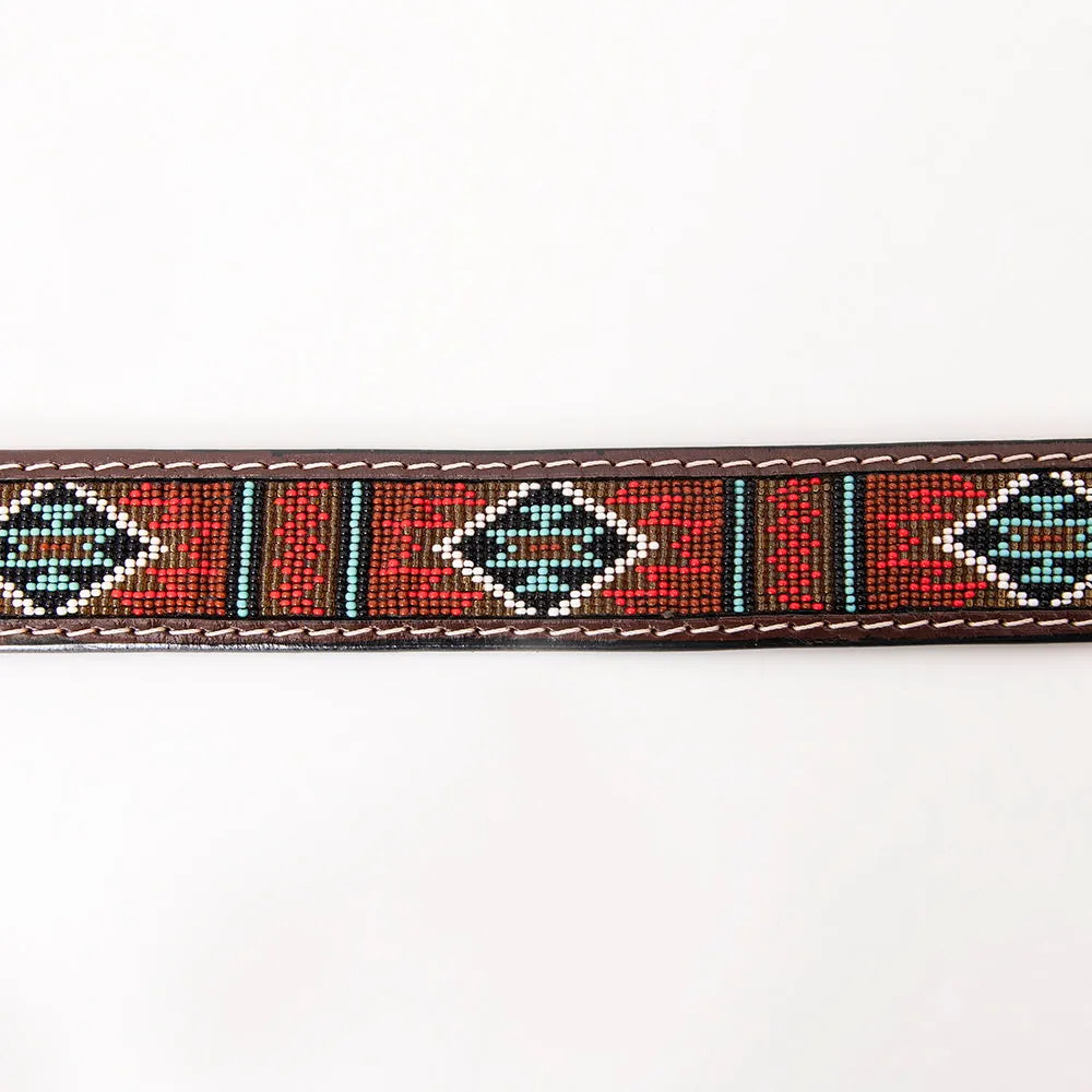 HILASON Western Genuine Leather Belt for Men Women Cowboy Cowgirl Handmade Unisex Full Grain Heavy Duty Tooled Beaded Belt