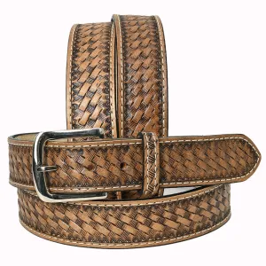 HILASON Western Genuine Leather Belt for Men Women Cowboy Cowgirl Handmade Unisex Full Grain Heavy Duty Tooled Belt for Jeans