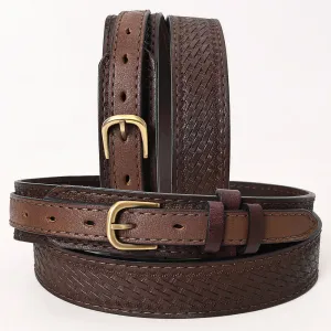 HILASON Western Genuine Leather Belt for Men Women Cowboy Cowgirl Handmade Unisex Full Grain Heavy Duty Tooled Belt for Jeans