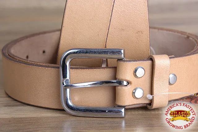 HILASON Western Genuine Leather Belt for Men Women Cowboy Cowgirl Handmade Unisex Full Grain Heavy Duty Tooled Belt for Jeans