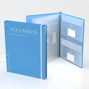 If I Die Document Organizer with 12 Pockets,in Case I Go Missing Organizer,Plastic Cover,Transparent Inner Pages Expanding File Folder for Important Documents Social Security Cards,Passports