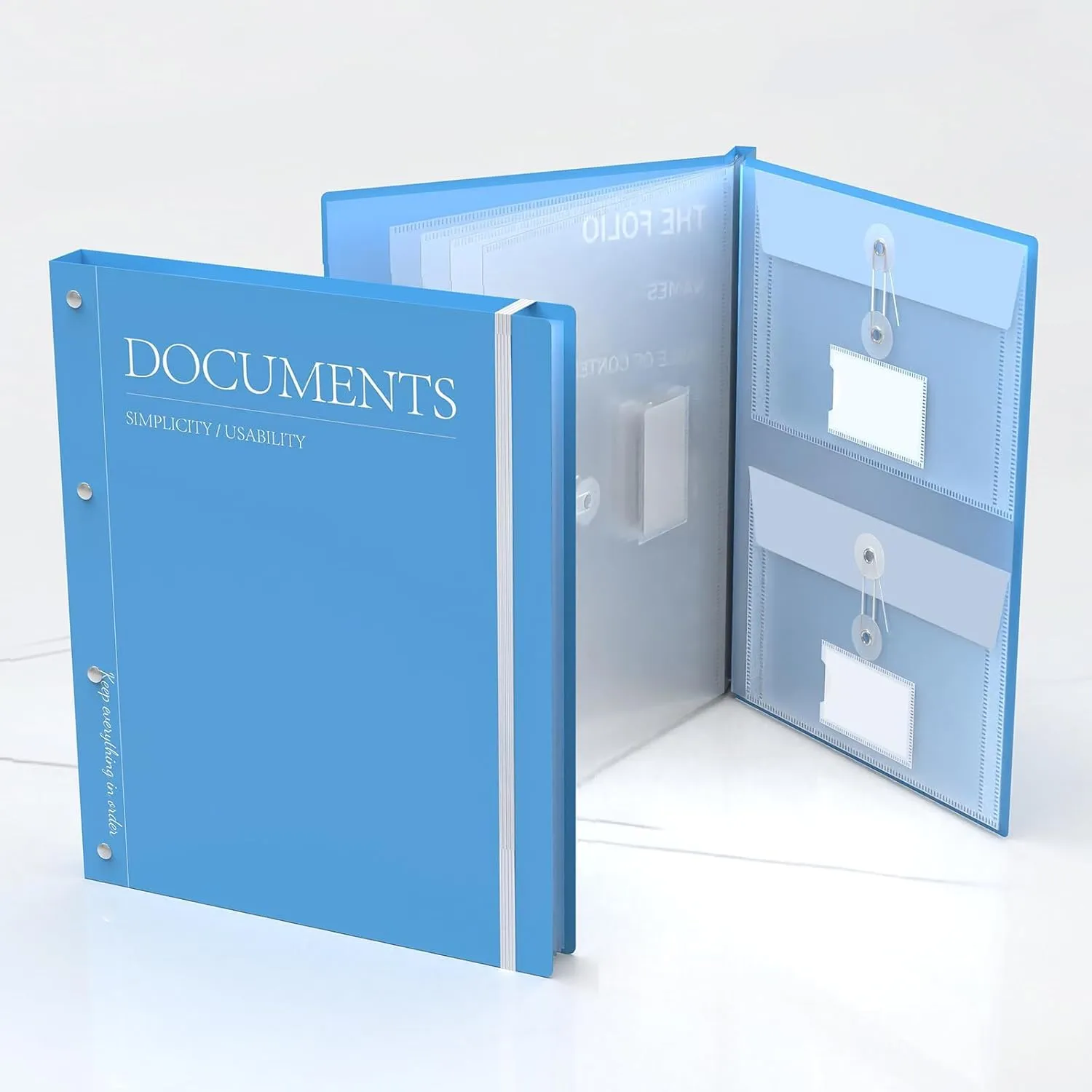 If I Die Document Organizer with 12 Pockets,in Case I Go Missing Organizer,Plastic Cover,Transparent Inner Pages Expanding File Folder for Important Documents Social Security Cards,Passports
