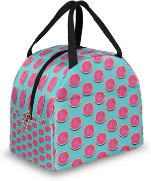 Insulated Lunch Bag for Women Men Grapefruit Pink Flesh Waterproof Thermal Tote Bag Reusable Lunch Box Container Lunch Holder Leakproof Lunch Cooler Bag Picnic Travel Work