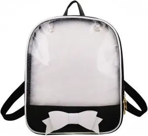 Ita Backpack - Cute Candy Summer Beach Bag with Bowknot and Transparent Windows for DIY Decors