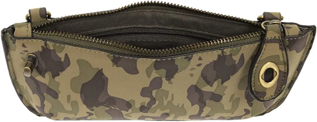 Joy Susan Crossbody Wristlet Clutch: Camo Print