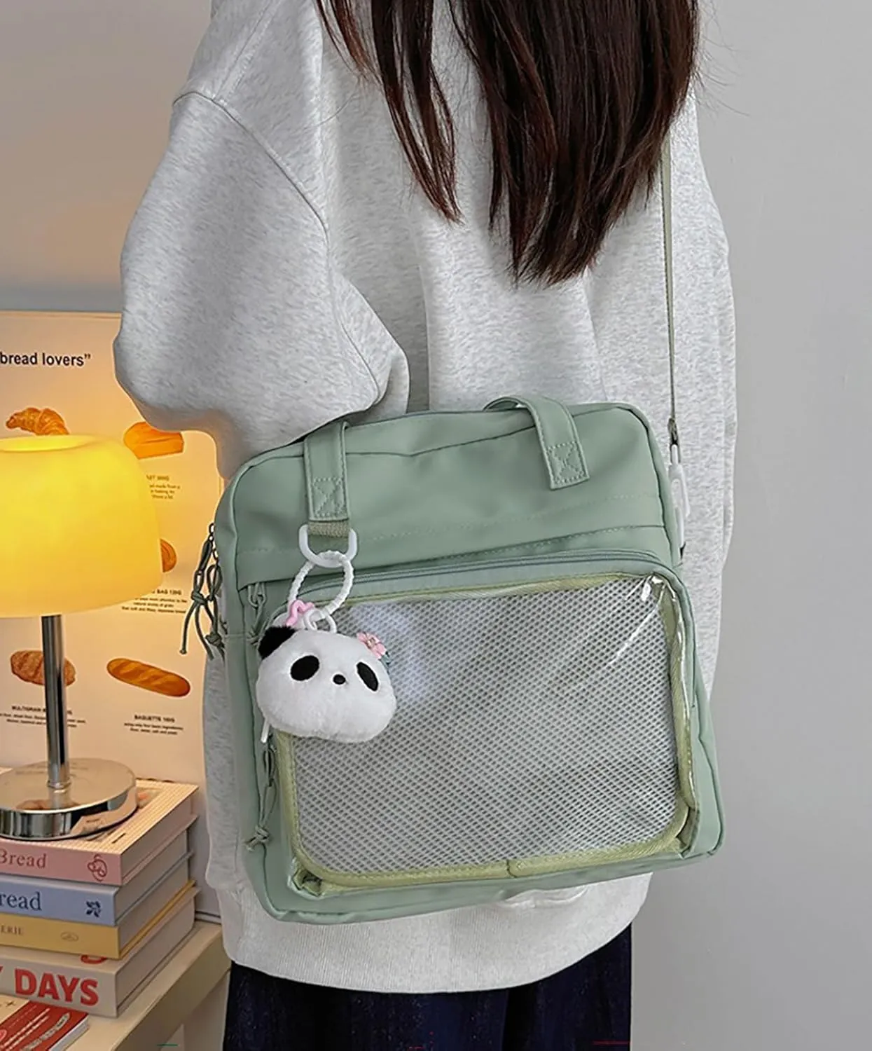 Kawaii Crossbody Shoulder Bags for Women Ita Messenger Bag Cute Transparent Ita Bag Sling Bag Japanese Anime Style Clear Bags