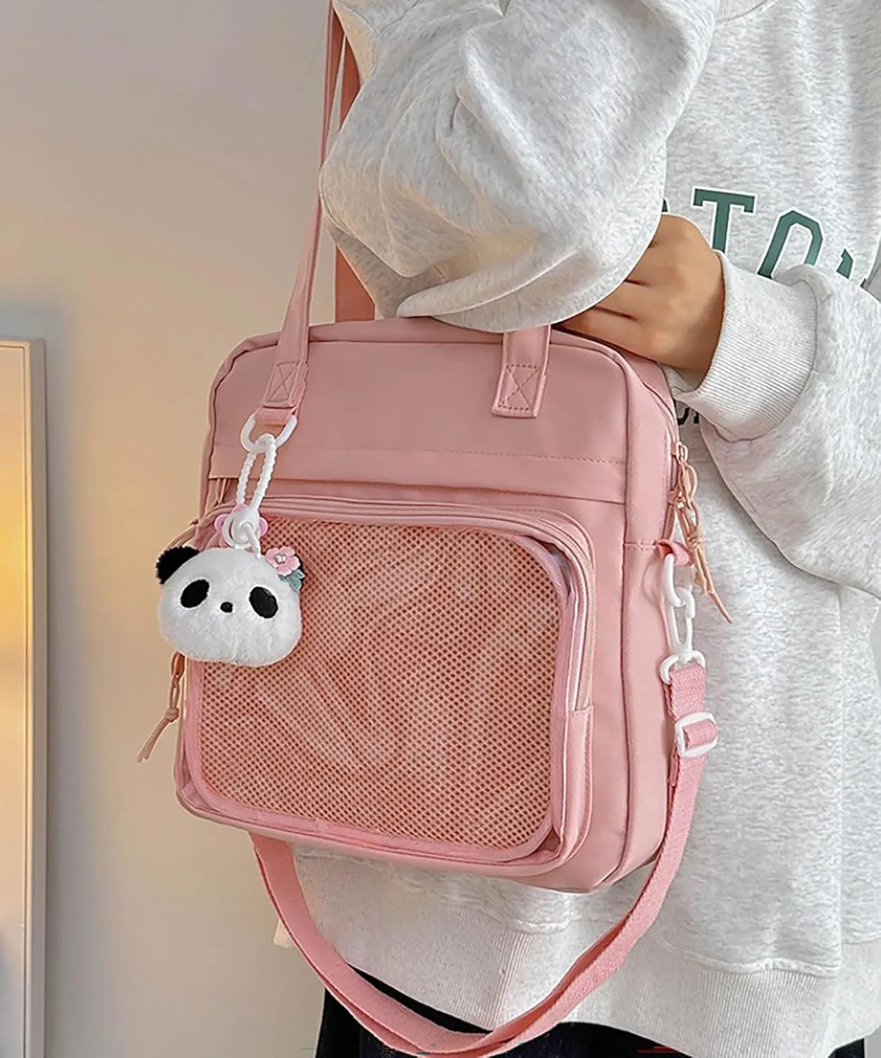 Kawaii Crossbody Shoulder Bags for Women Ita Messenger Bag Cute Transparent Ita Bag Sling Bag Japanese Anime Style Clear Bags