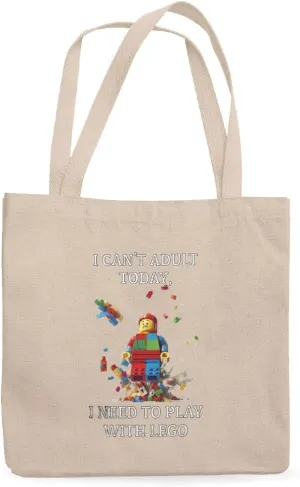 Keep Calm and Build It Canvas Tote Bag - Themed Shopping Bag - Art Print Cloth Bag
