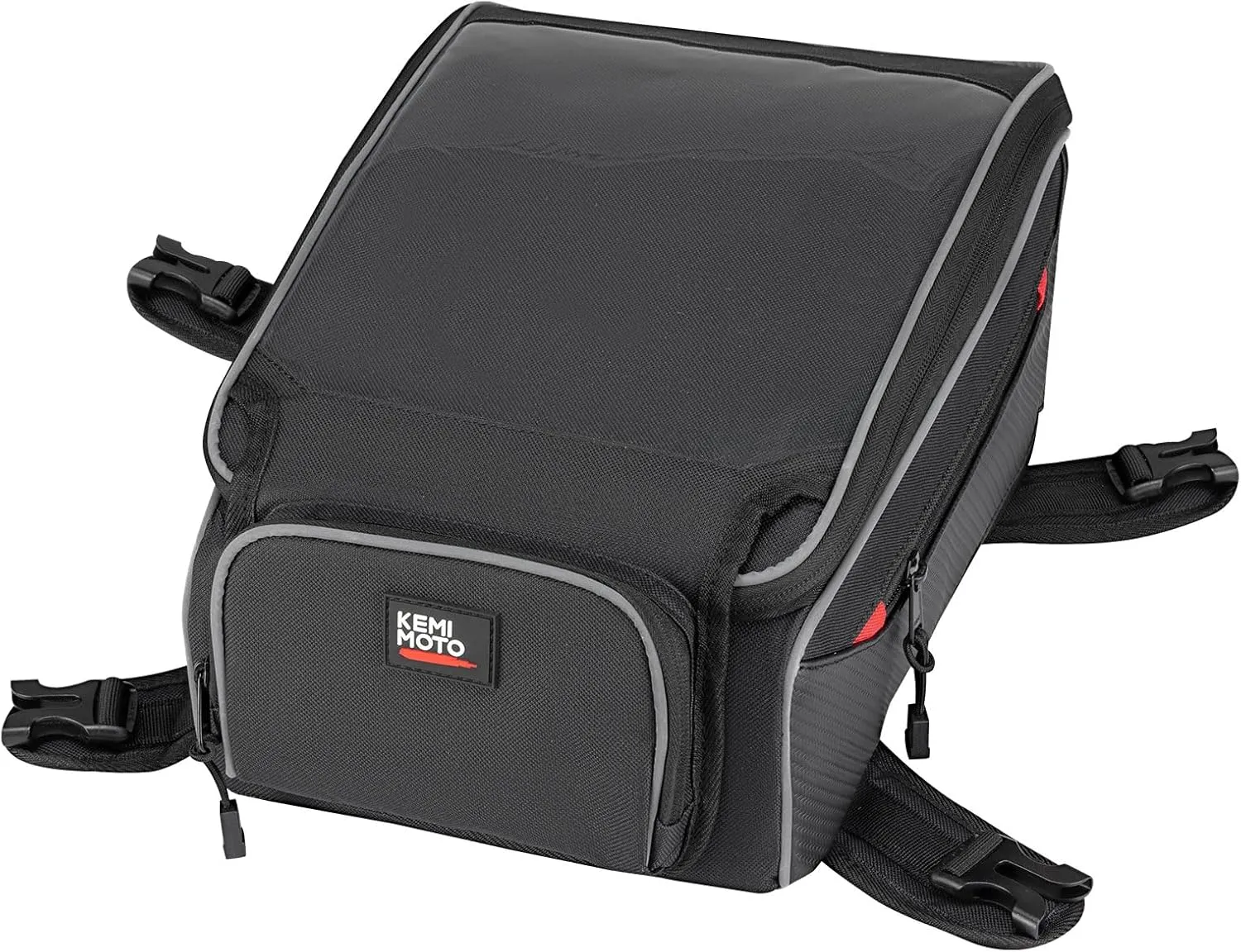KEMIMOTO Motorcycle Tank Bag with Waterproof Cover, Featuring an 8.27 * 9.06 Inches Touch Screen, Universal Oxford Motorcycle Gas Tank Bag for Most Harley Honda Suzuki Yamaha Kawasaki motorcycles