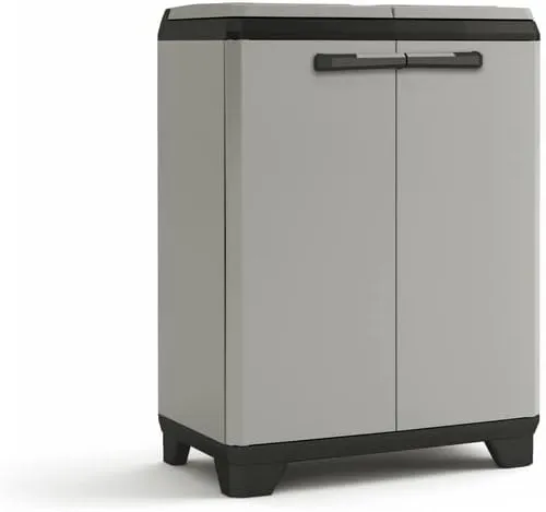 KETER 246640 Recycled Plastic Sorting Bin, Grey/Black, 680 x 390 x 920 mm, PP