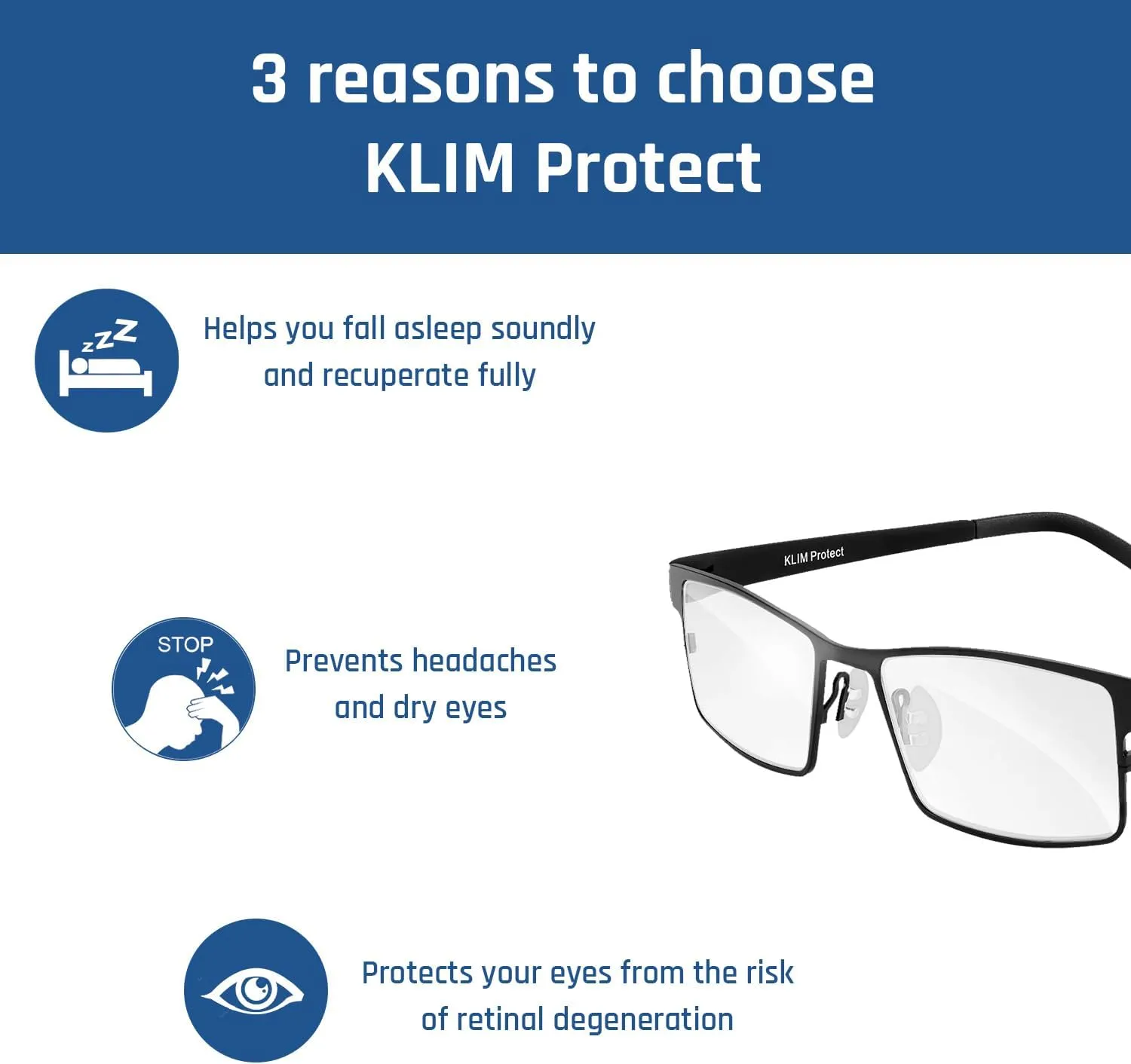 KLIM Optics Blue Light Blocking Glasses - New Version - Bye Eye Strain and Fatigue while Gaming Glasses for PC Mobile TV