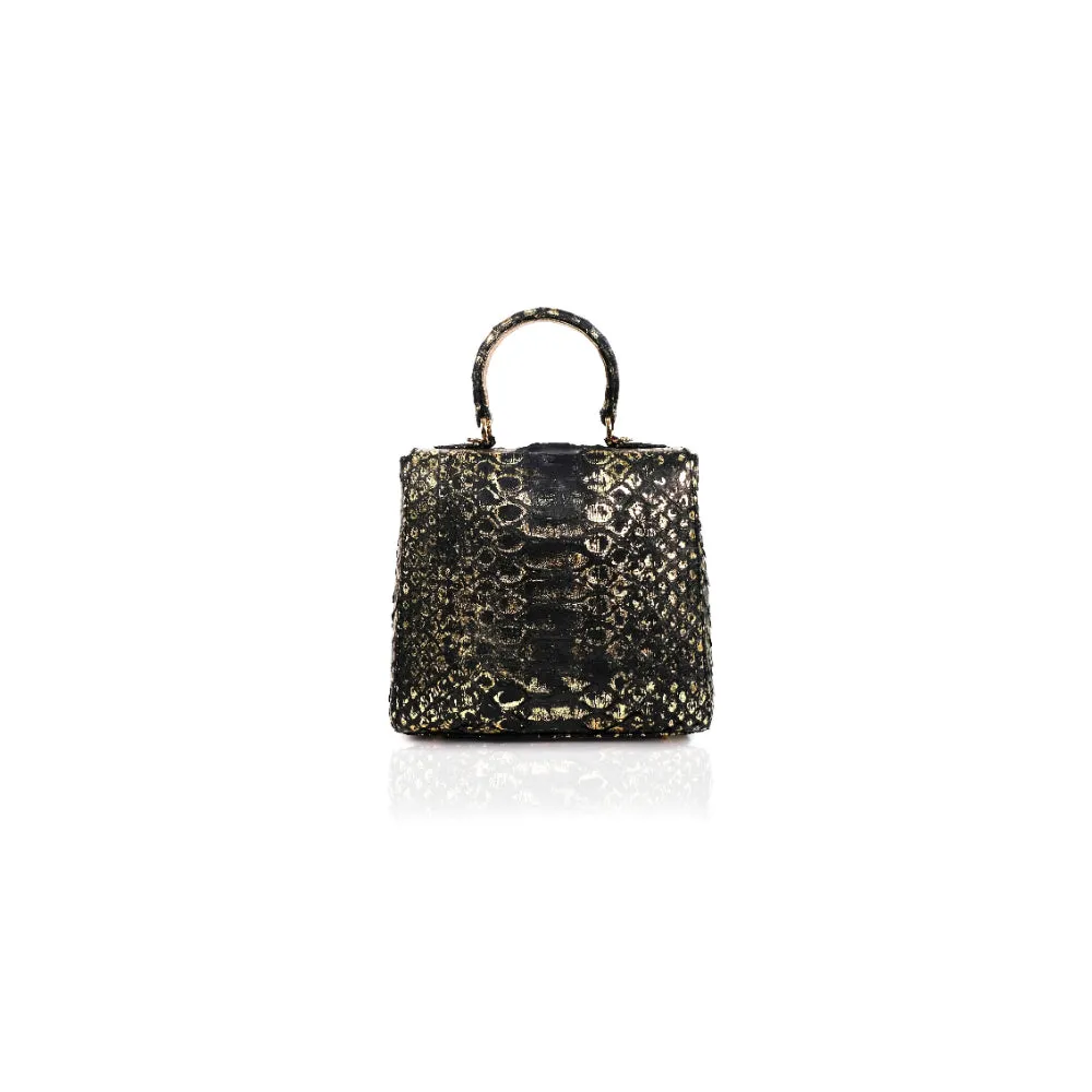 Kyra  Luna Square Bag Black Rain Gold Basic