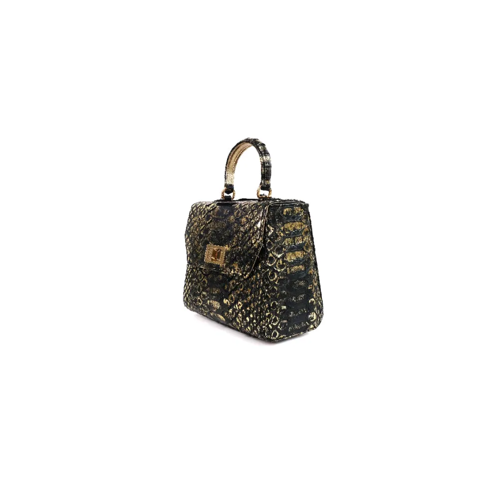Kyra  Luna Square Bag Black Rain Gold Basic