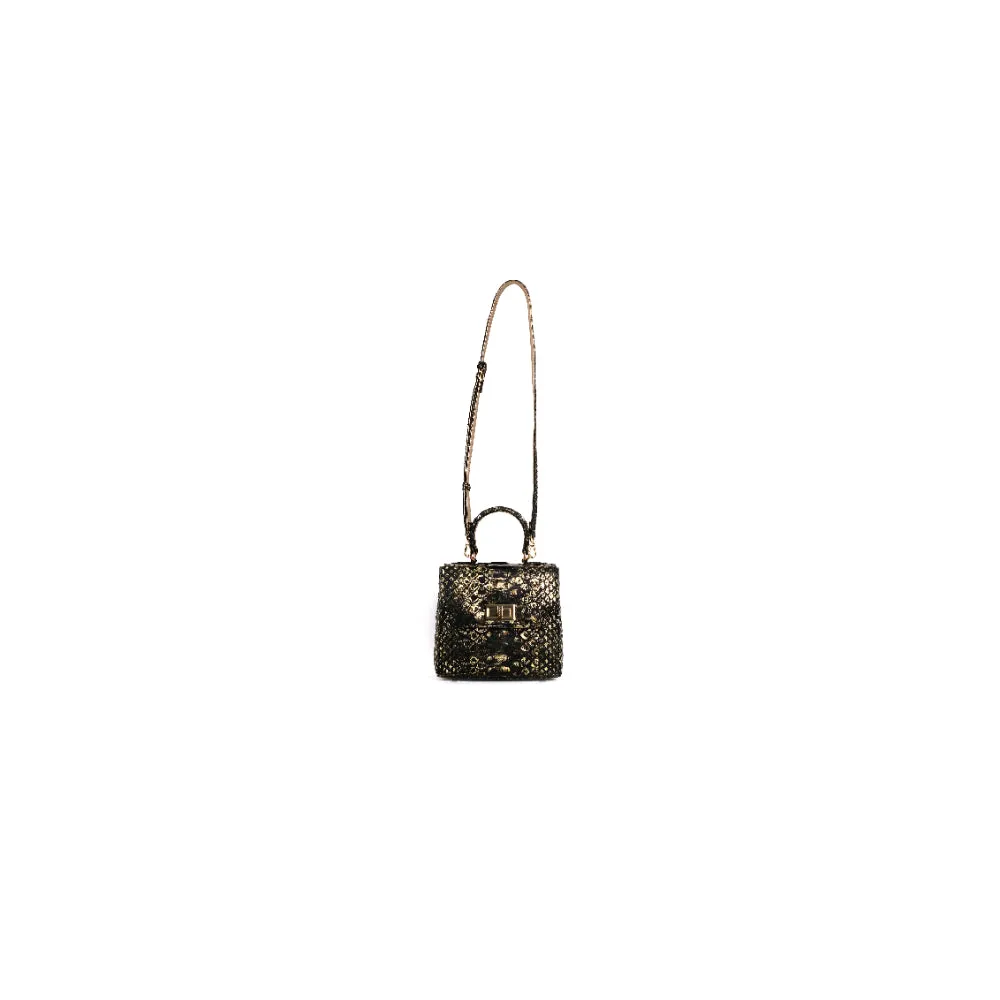 Kyra  Luna Square Bag Black Rain Gold Basic
