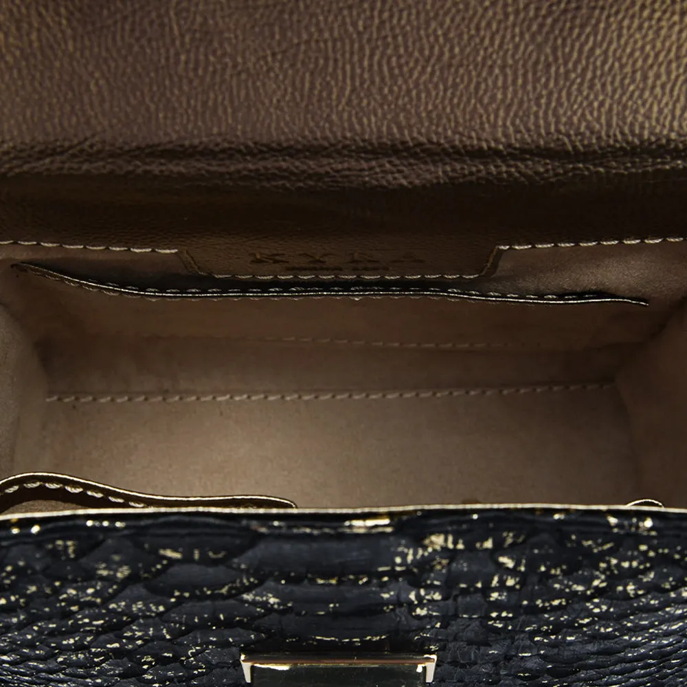 Kyra  Luna Square Bag Black Rain Gold Basic