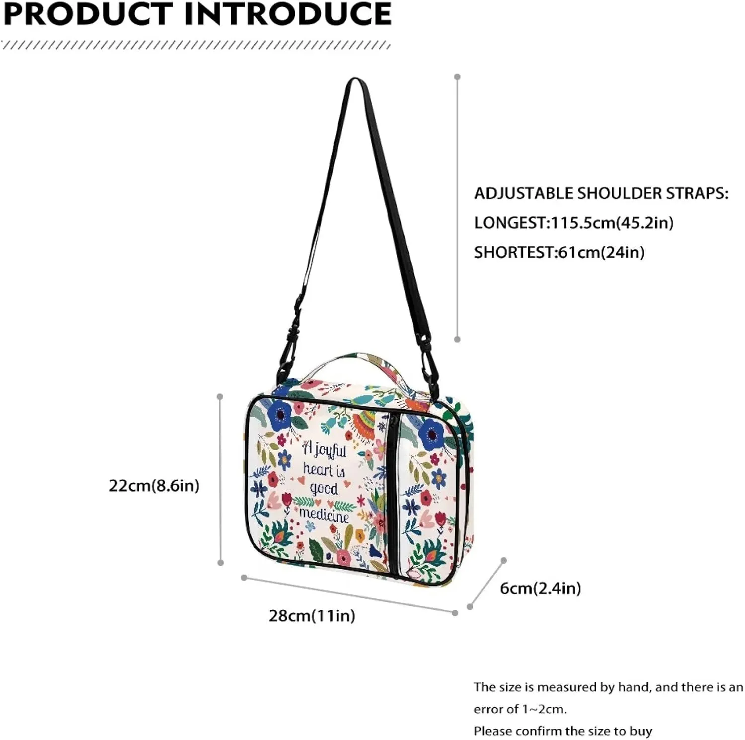 Large Bible Bag Bible Case for Women Bible Cover Case Bible Covers with Shoulder Strap Church Bag Christian Print