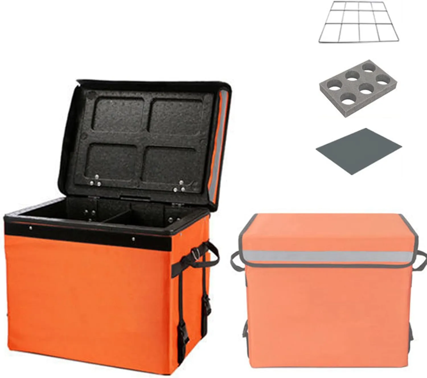 Large Capacity Insulated Meal Delivery Bag Leak Proof Cooler Box Thickened Thermal Backpack Epp Foam Incubator with Cup Holders