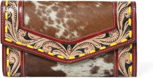 Leather Bag For Girls Luxurious Clutch for Parties & Weddings High End Purses Genuine Brown Leather Purses For Women Size: 9 Inch Long