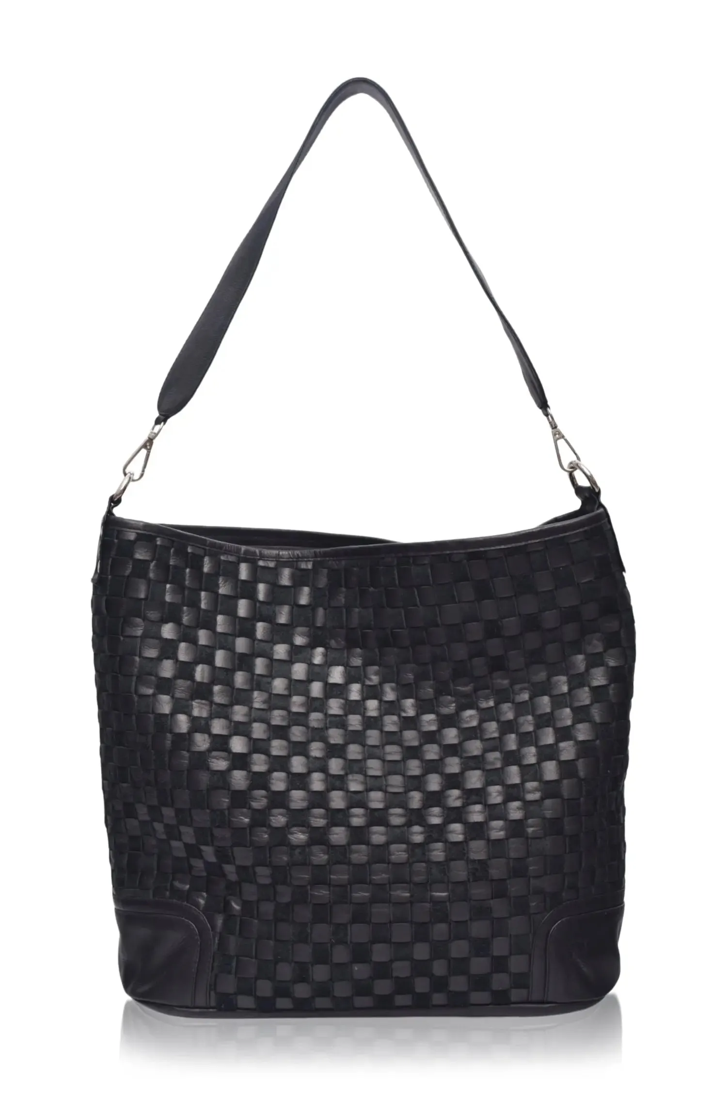 Leather Bag - Soho Lane Woven Leather Shoulder Bag by Bali ELF