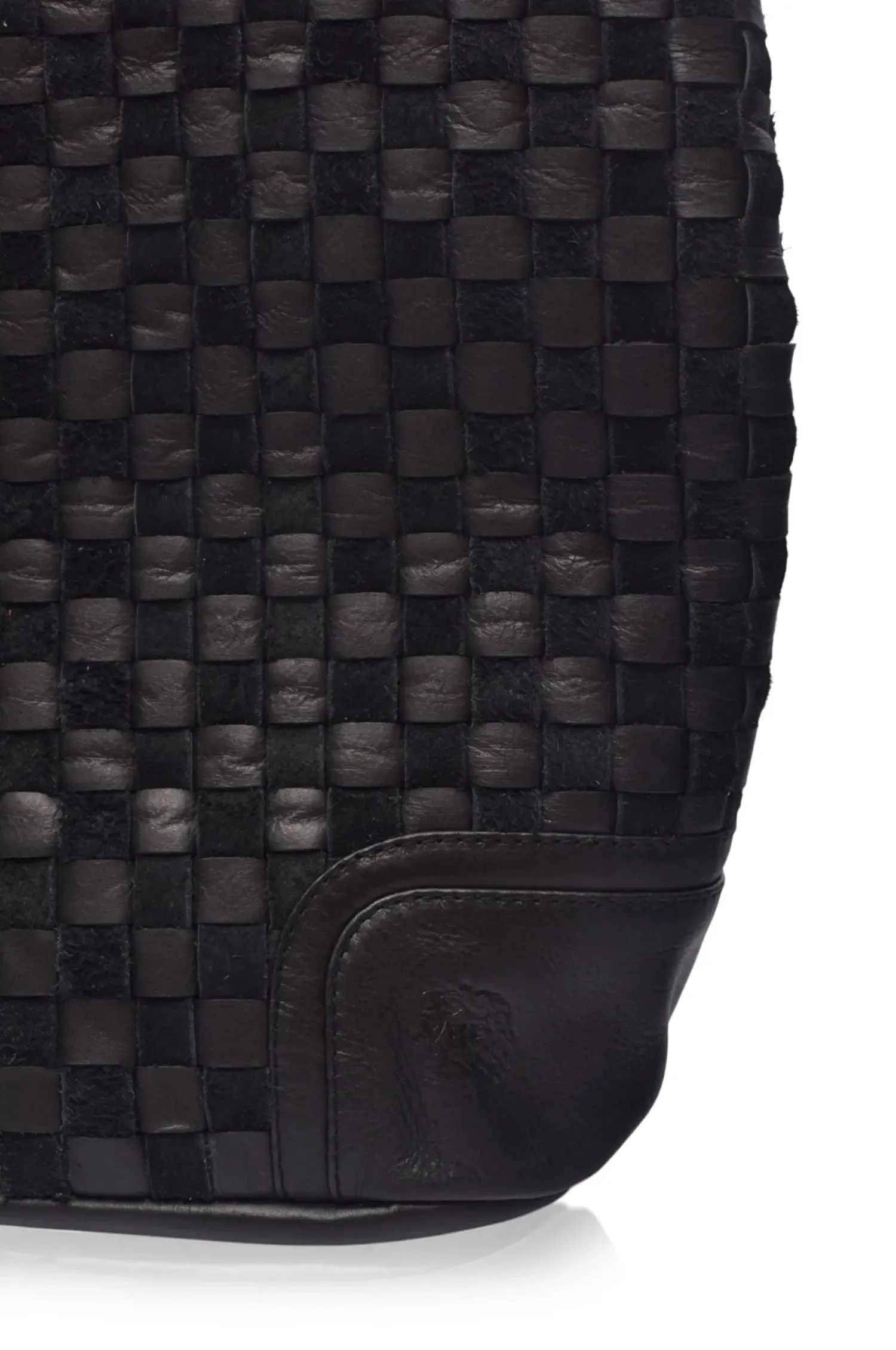 Leather Bag - Soho Lane Woven Leather Shoulder Bag by Bali ELF