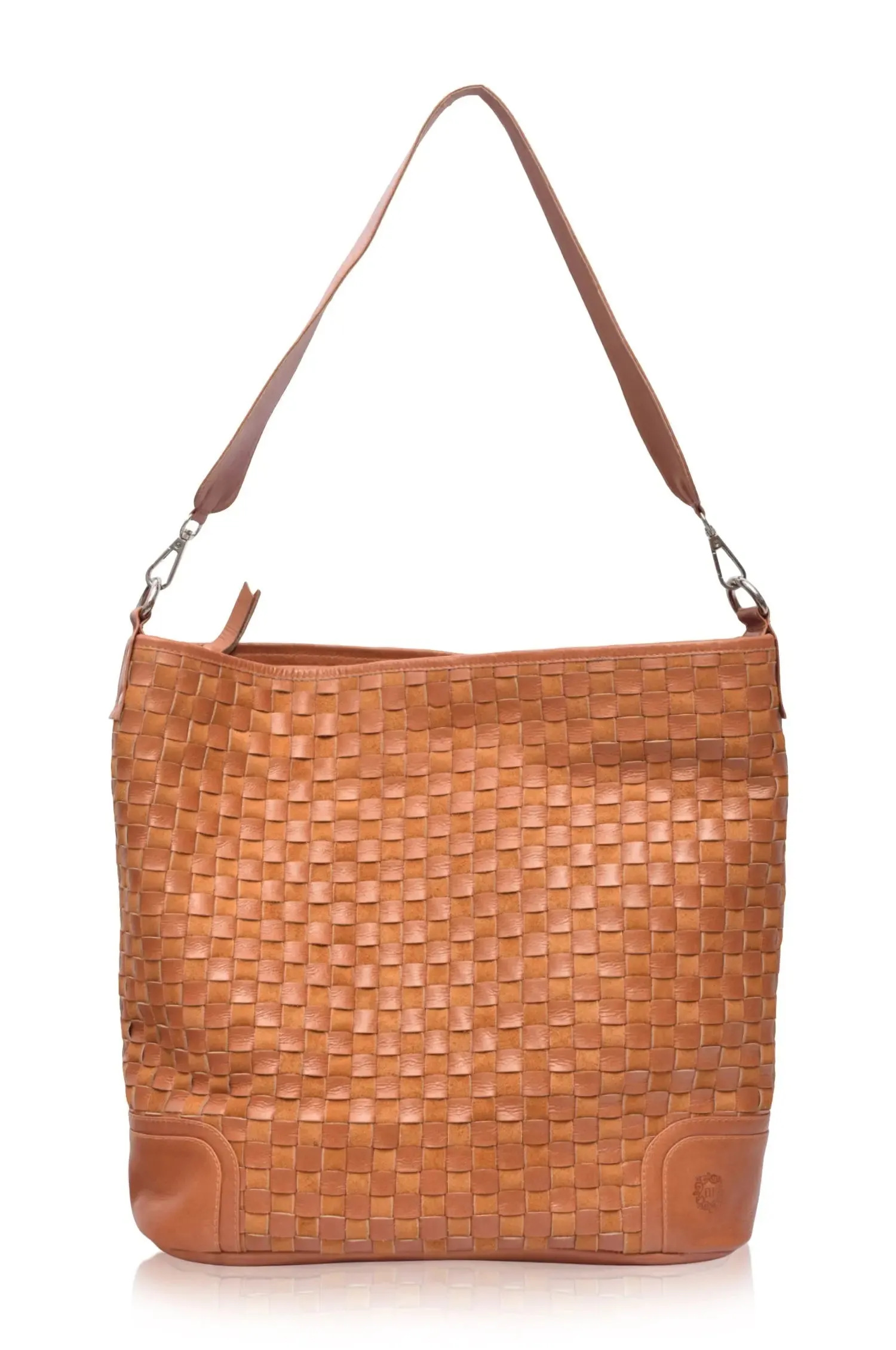 Leather Bag - Soho Lane Woven Leather Shoulder Bag by Bali ELF