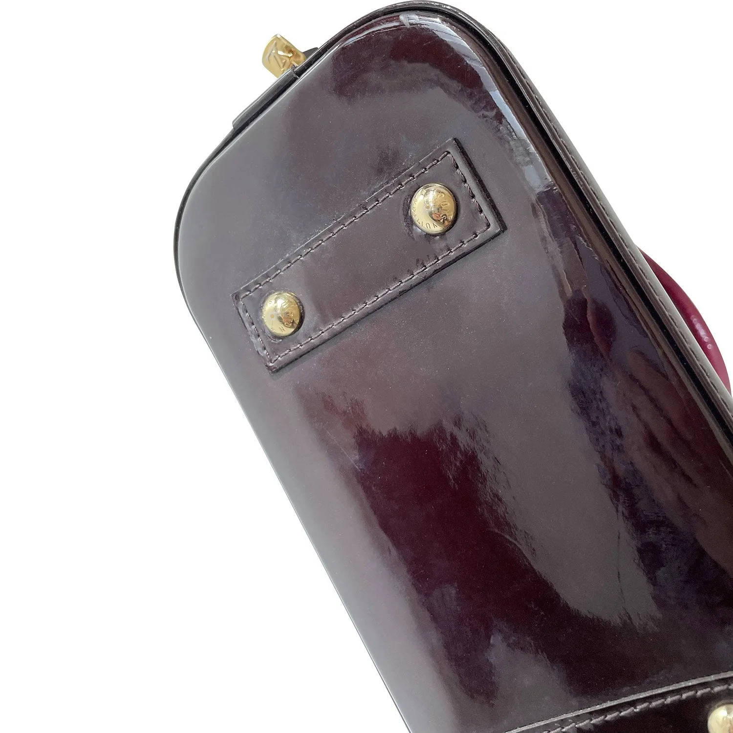 Leather BB Beautifully crafted Louis Vuitton Vernis Refined Monogram Alma