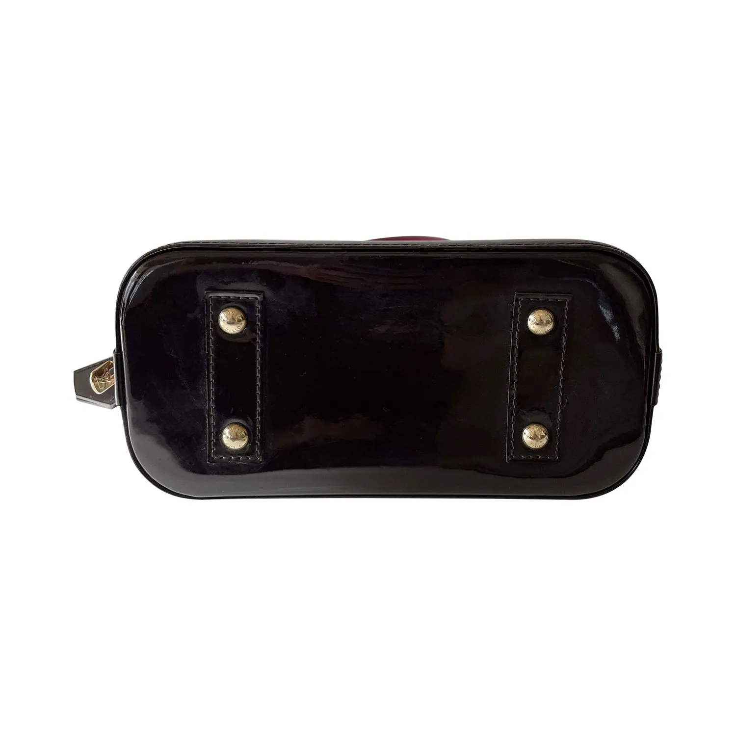 Leather BB Beautifully crafted Louis Vuitton Vernis Refined Monogram Alma