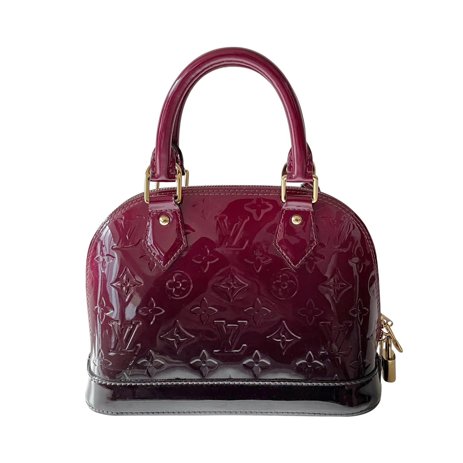 Leather BB Beautifully crafted Louis Vuitton Vernis Refined Monogram Alma