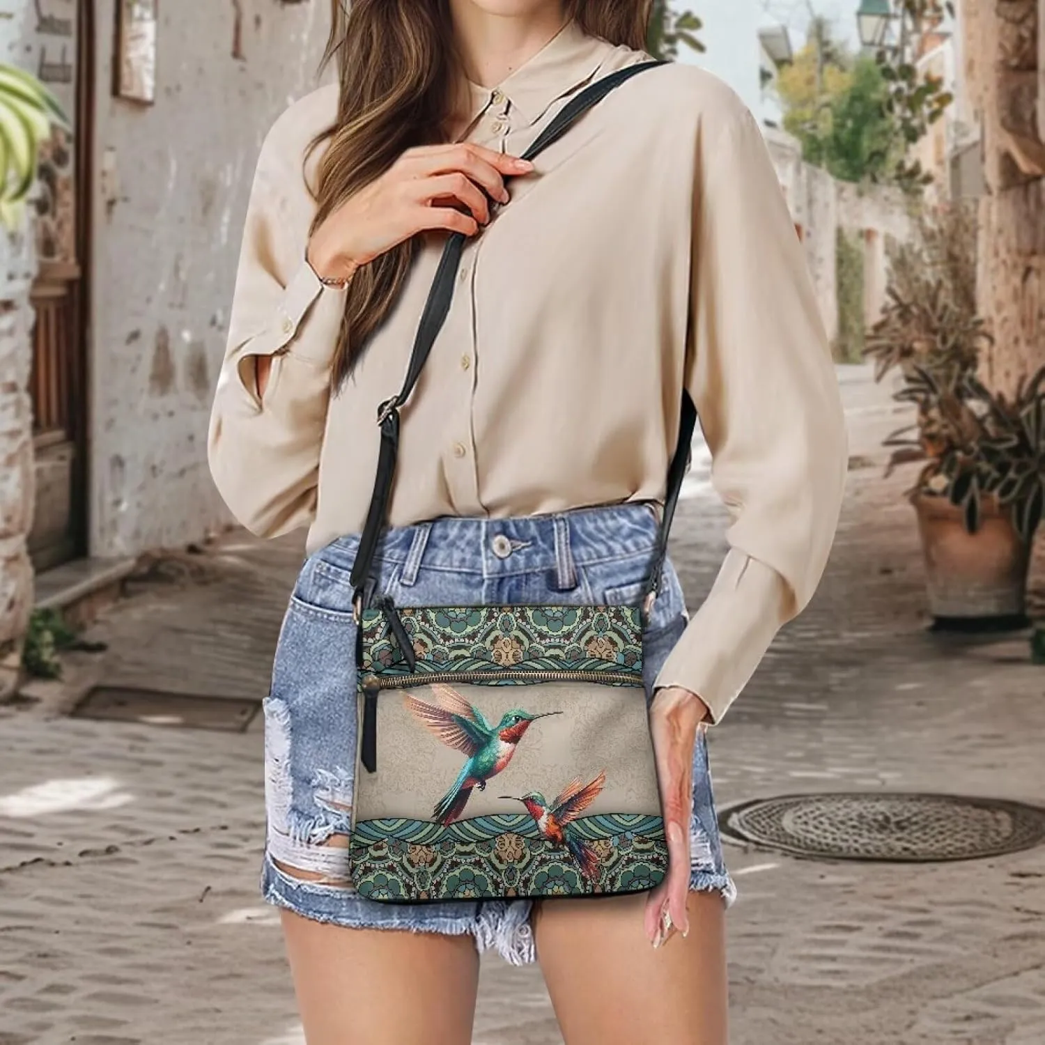 Leather Crossbody Bags for Women Travel Cell Phone Purse with Adjustable Strap Fashion Shoulder Handbag Wallet
