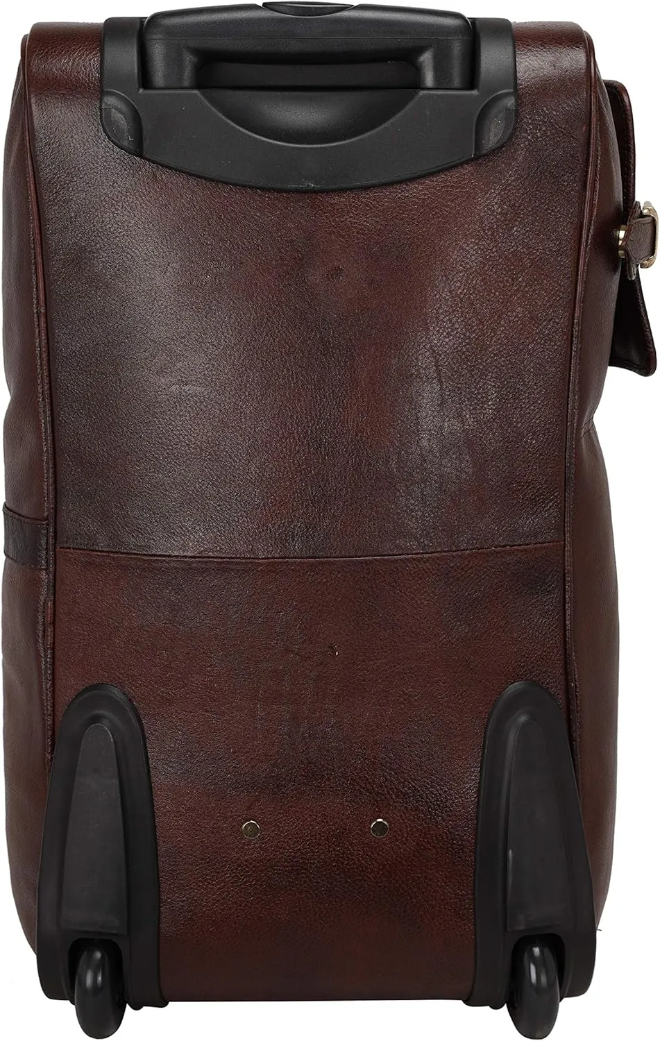 Leather Duffel Trolley Bag for Men & Women Cabin Size (Brown), Brown, M, Luggage
