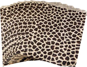 Leopard Print Paper Jewelry Gift Bags - 100 Pack Merchandise Bags - Large 8.5 x 11 inches - Retail Presentation Bags for Jewelry Stores and Boutiques
