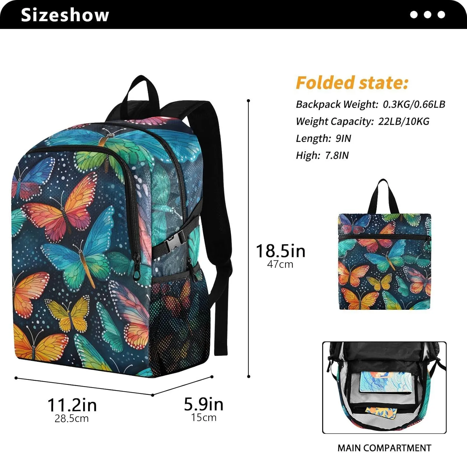 Lightweight Foldable Backpack, Waterproof for Hiking and Camping, Lightweight Backpack