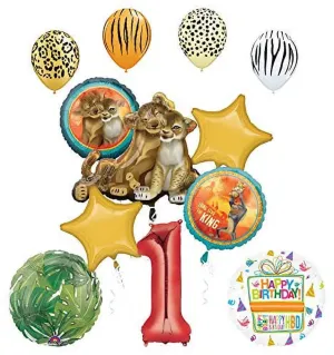 Lion King Party Supplies 1St Birthday Balloon Bouquet Decorations