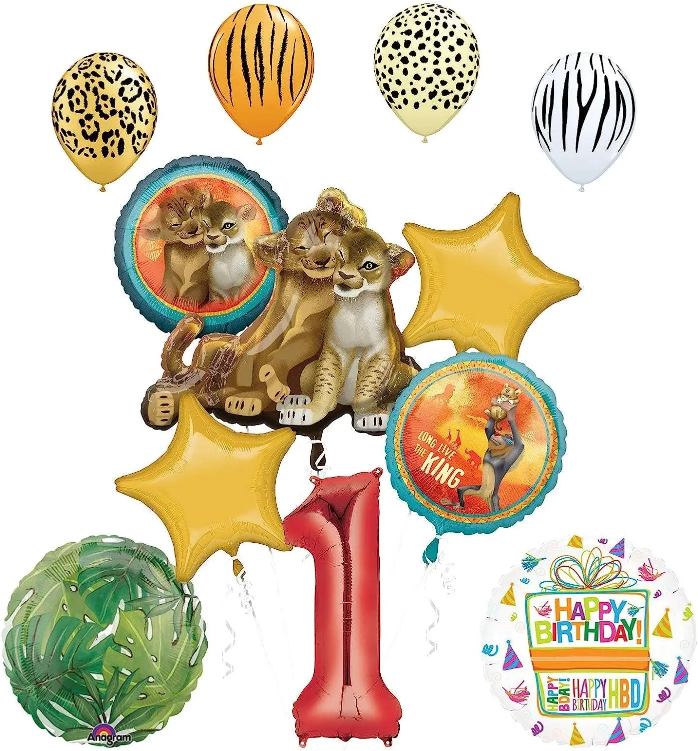 Lion King Party Supplies 1St Birthday Balloon Bouquet Decorations