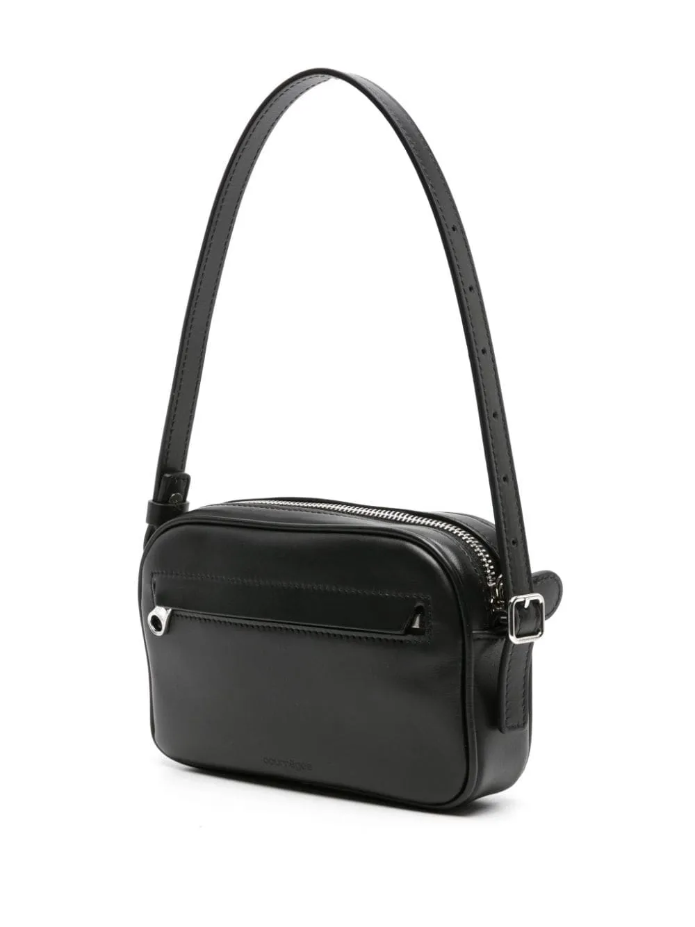 logo-appliqué leather shoulder bag