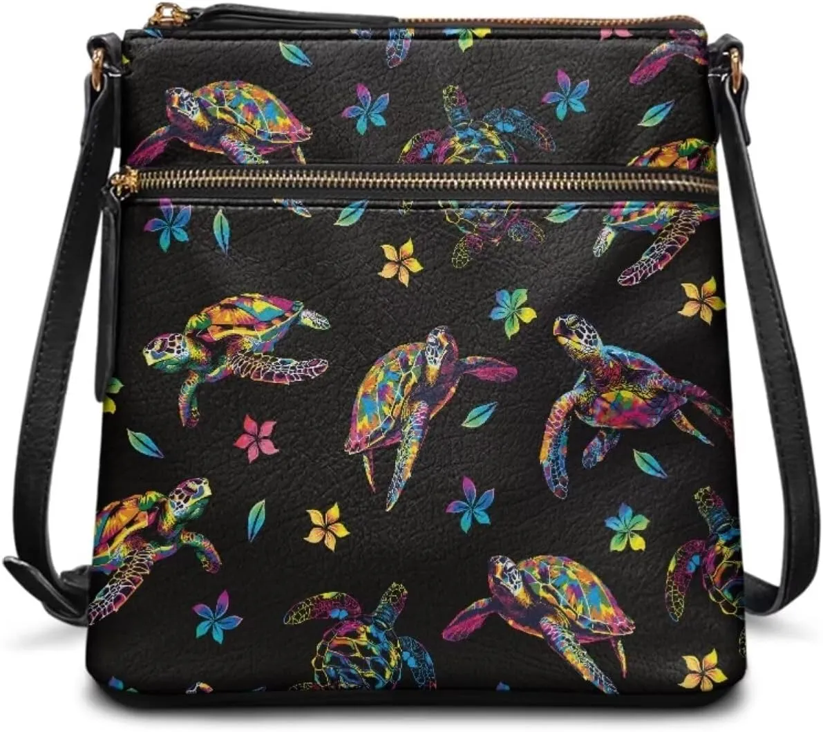 Lotusorchid Crossbody Shoulder Purse for Women, PU Leather Messenger Bag with Adjustable Strap and Multi Pockets