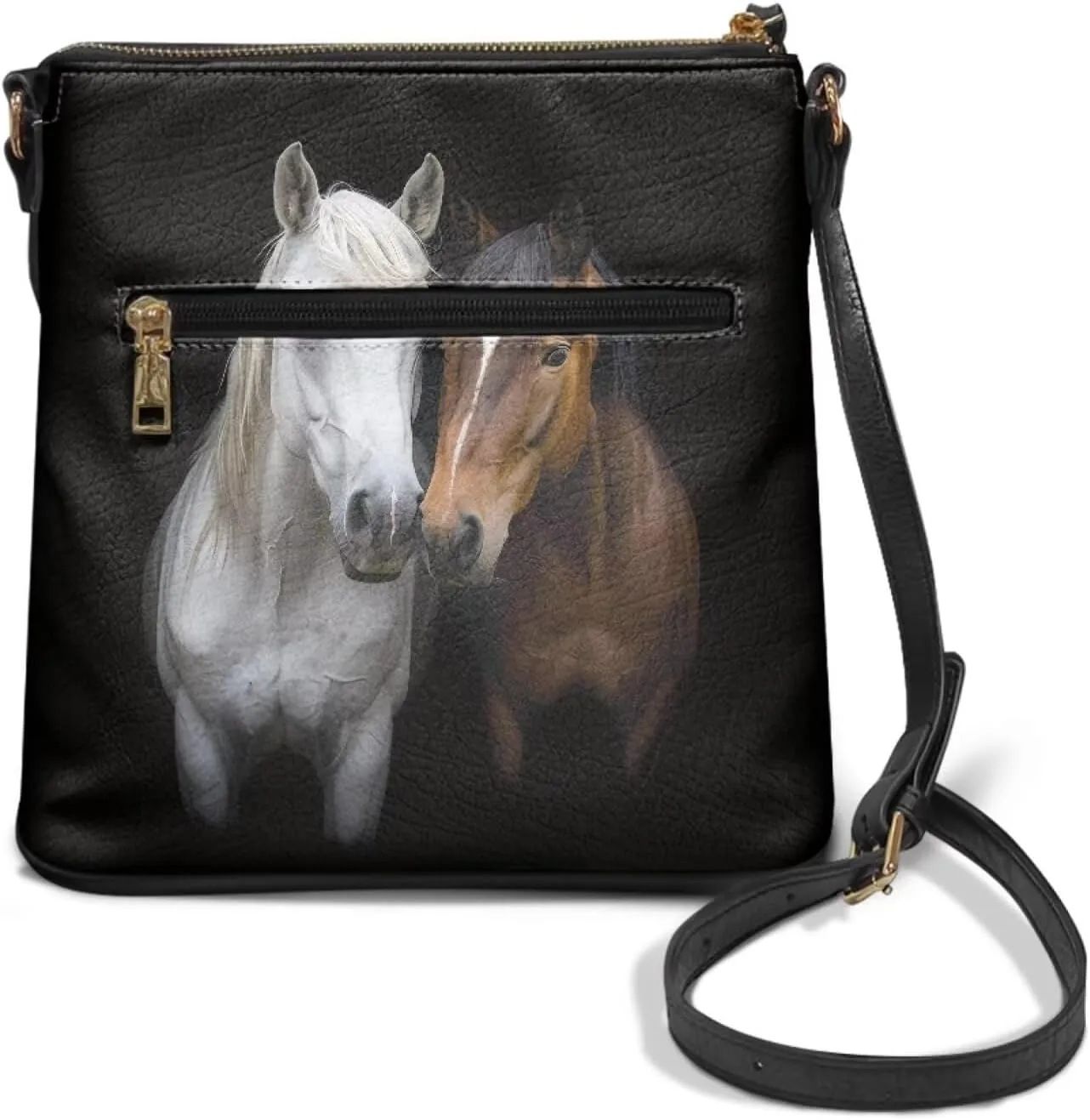 Lotusorchid Crossbody Shoulder Purse for Women, PU Leather Messenger Bag with Adjustable Strap and Multi Pockets