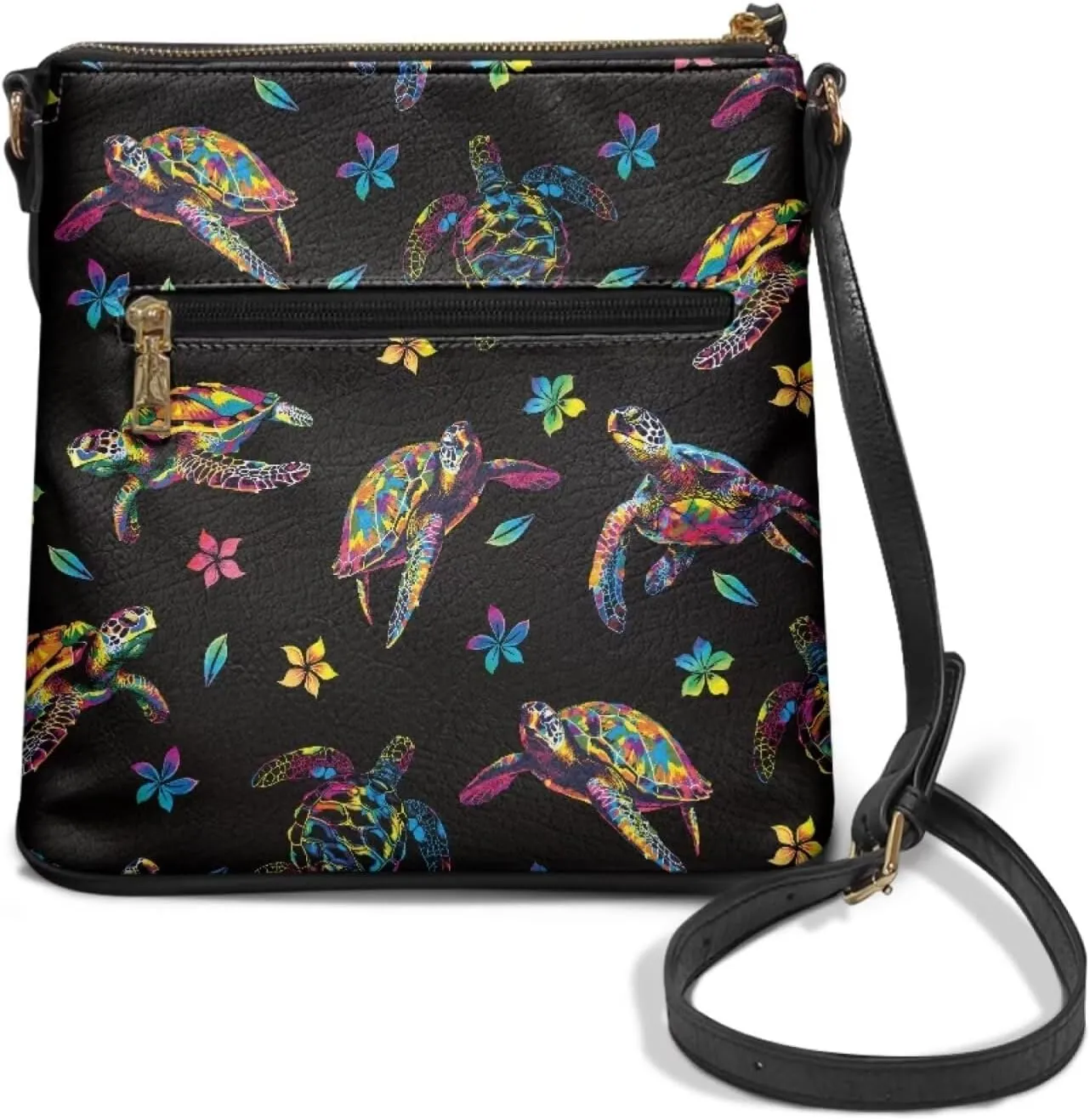 Lotusorchid Crossbody Shoulder Purse for Women, PU Leather Messenger Bag with Adjustable Strap and Multi Pockets