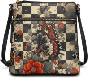 Lotusorchid Shoulder Purse Hobo Tote Handbag, Leather Crossbody Shoulder Bag with Adjustable Strap for Women