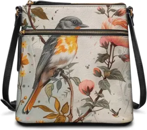 Lotusorchid Shoulder Purse Hobo Tote Handbag, Leather Crossbody Shoulder Bag with Adjustable Strap for Women