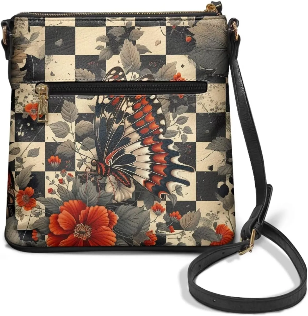 Lotusorchid Shoulder Purse Hobo Tote Handbag, Leather Crossbody Shoulder Bag with Adjustable Strap for Women