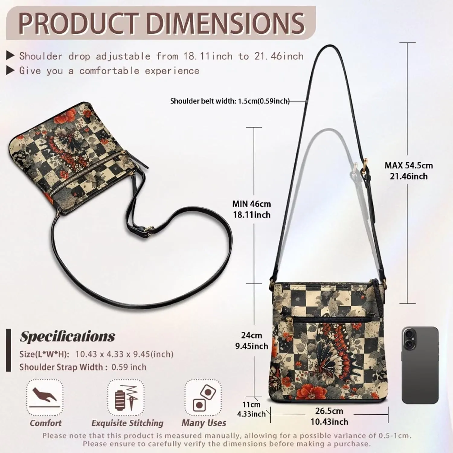 Lotusorchid Shoulder Purse Hobo Tote Handbag, Leather Crossbody Shoulder Bag with Adjustable Strap for Women