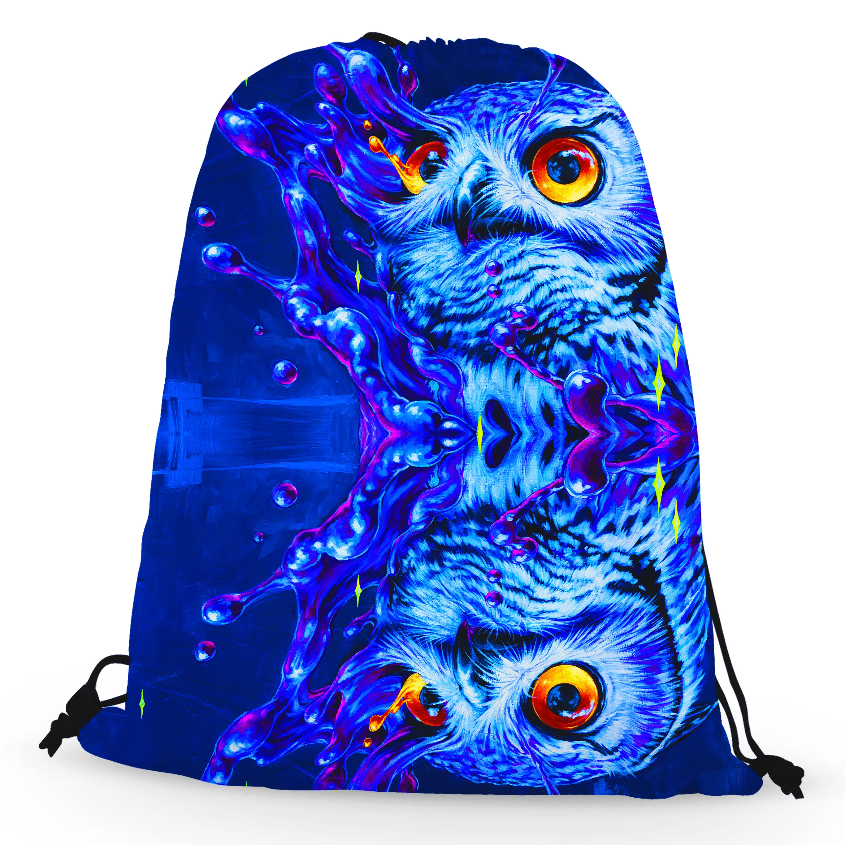 Lucid Owl Drawstring Bag