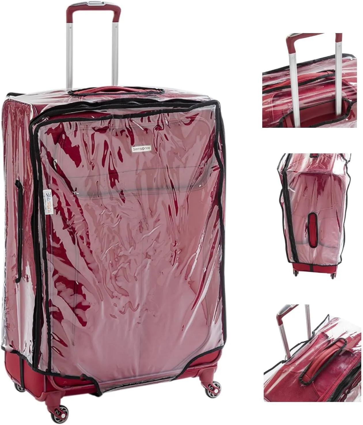 Luggage Protector Suitcase Clear PVC Waterproof TSA Aproveed Cover Fits Most (26"~27") Bags