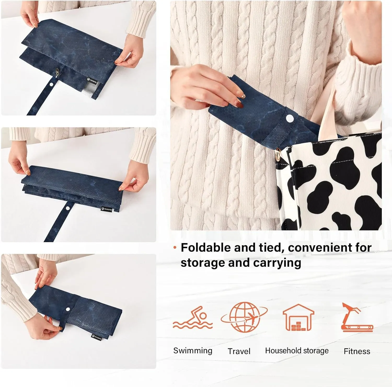 Luggage Space Saver, Luggages Management Personnel, Dark Blue Marble, With Zipper, 3 Set Travel Packing Cubes For Suitcases, Garment Bag Closet Storage