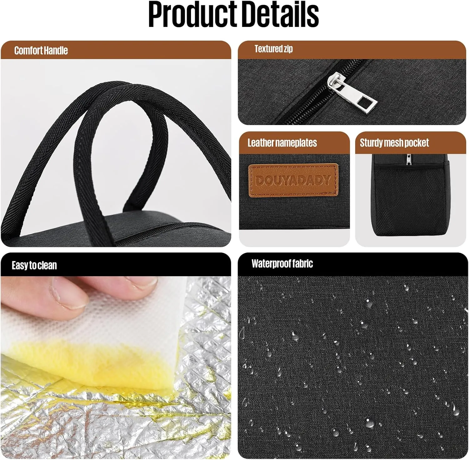 Lunch Bag Women/Men Lunch Box Women/Men (black)