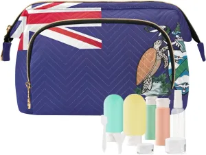 Makeup Bags Ascension Island National Flag British Overseas Travel Makeup Organizer Case Travel Cosmetic Bag Organizer Bag for Makeup