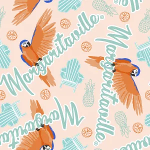 Margaritaville - Tropical Paradise - Coral Parrot Fabric