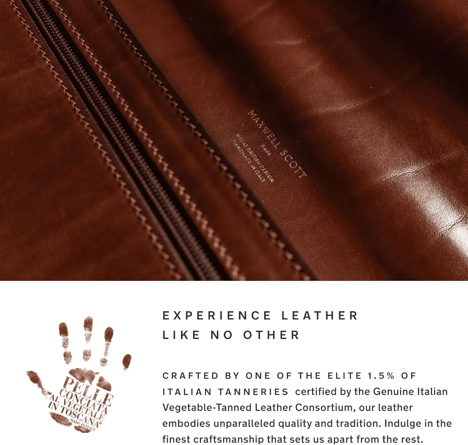 Maxwell Scott - Mens Luxury Leather Tall Billfold Jacket Dress Wallet for Pocket - Made in Italy - The Pianillo Chestnut Tan